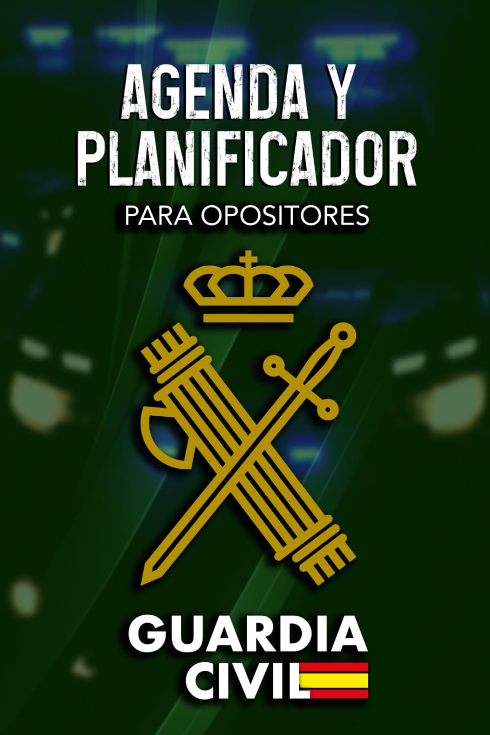 Agenda para opositores Guardia Civil con planificador de estudio, psicotécnicos y pruebas físicas