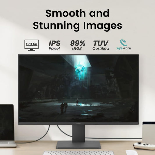 BenQ GW2791E Gaming Monitor de 27 Pulgadas, 100Hz, IPS, FHD 1080p, Eye - Care, HDMI, DisplayPort, Bisel ultradelgado, Certificado TUV, sin Parpadeo, Low Blue Light Plus, Eye - CareU (2025 New) – Ordenador personal para oposiciones – Material de estudio – OpoMarket