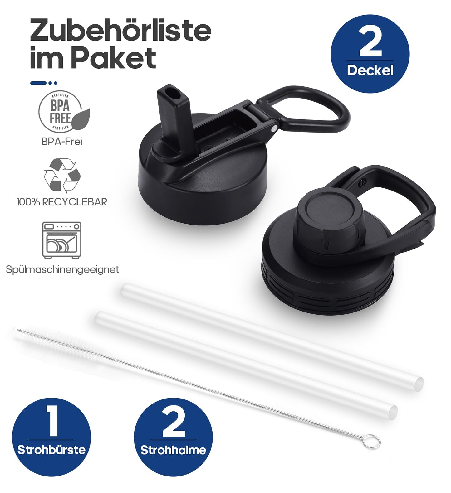 Botella Agua Acero Inoxidable 500ml/750ml/1L, Botella Térmica Isotérmica con Pajita y Boquilla, Cantimplora Acero Inoxidable para Gimnasio, Deporte, Viaje, Termo Agua Reutilizable 24h Frío/12h Calor – para oposiciones – Material de estudio – OpoMarket