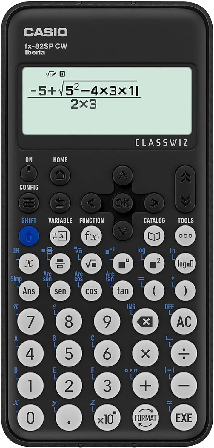 Casio FX - 82SP CW - Calculadora Científica, Recomendada para el Curriculum Español y Portugués, 5 Idiomas, más de 300 Funciones, Color Gris Oscuro – para oposiciones – Material de estudio – OpoMarket