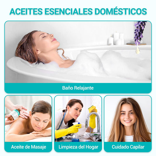 Aceite esencial de lavanda para difusor y aromaterapia