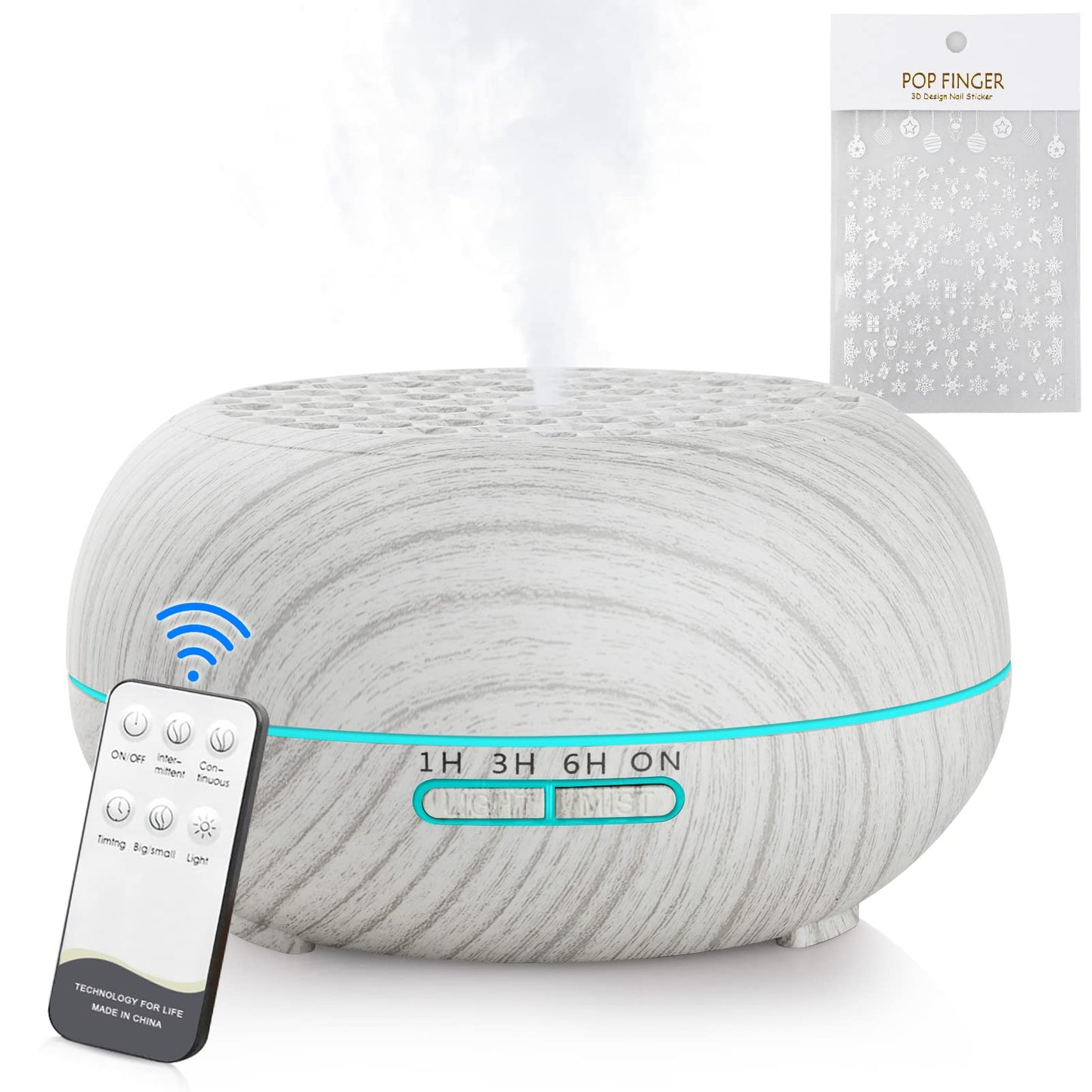 Simpeak Humidificador Ultrasónico 550 ml Difusor de Aromas con Temporizador Humificador Control Remoto para el Hogar Oficina Dormitorio Yoga SPA(con Pegatin) – para oposiciones – Material de estudio – OpoMarket