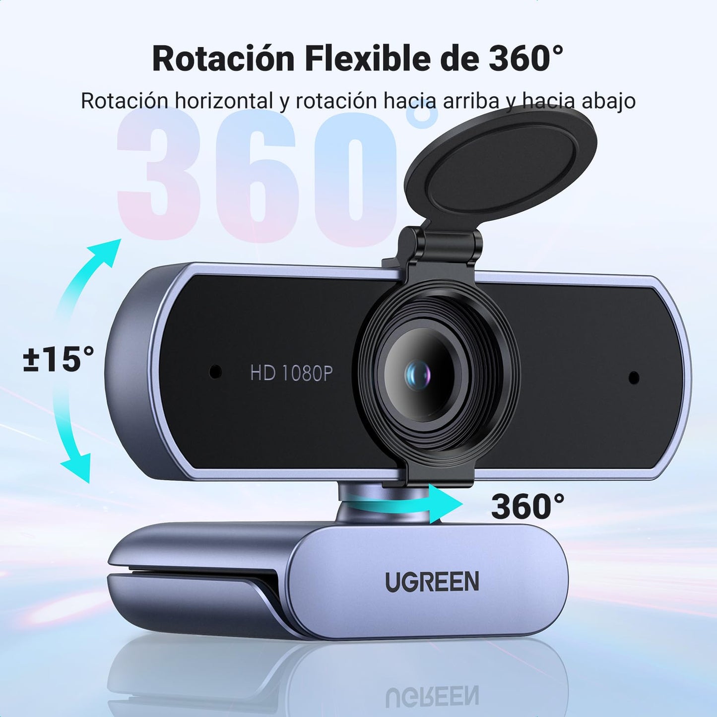 UGREEN Webcam Full HD 1080P 30FPS USB A PC Cámara 2 Micrófono Incorporado 85° Ángulo de Visión para Windows MacOS Linux Soporta Youtube Streaming Video Calling Zoom Videoconferencia(Gris) – para oposiciones – Material de estudio – OpoMarket