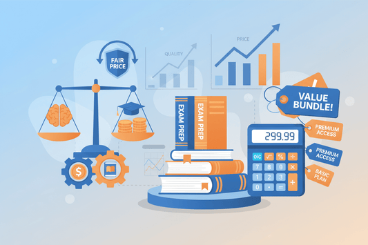 Portada cómo fijar el mejor precio para vender tu material de oposiciones