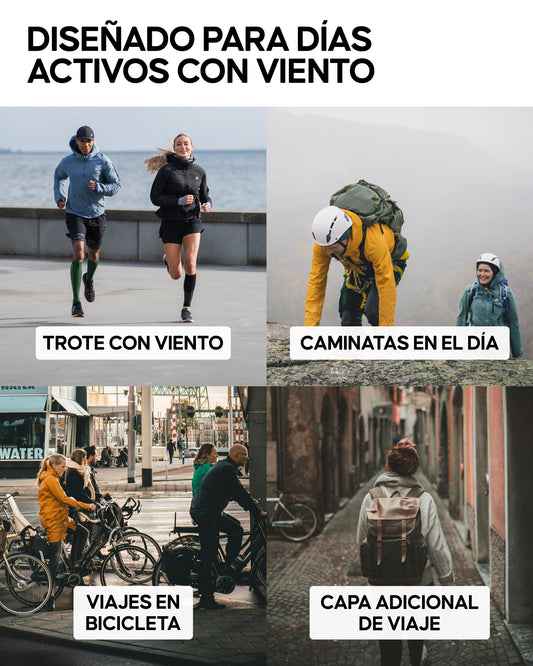 DANISH ENDURANCE Cortavientos Para Mujer, Chaqueta Deportiva con Capucha Ajustable, Puños Elásticos, Negro, XL