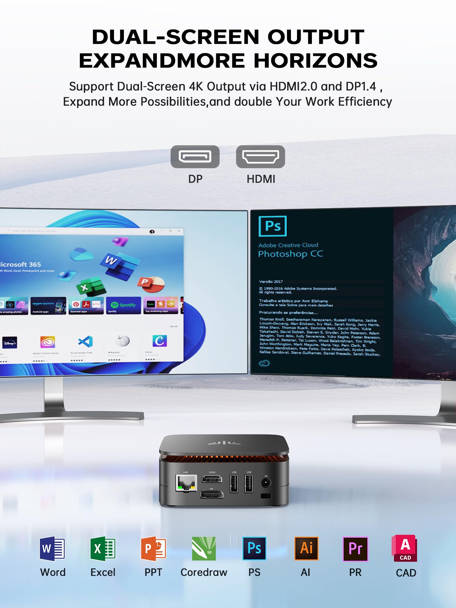 ACEMAGICIAN E1 Mini PC, Ιntel Alder Lake - N 95(3,4 GHz) 16GB DDR4 512 GB SSD M.2 Mini Ordenador de Sobremesa, 4K UHD HDMI 2.0+DP 1.4, BT4.2/WiFi 5/Gigabit Ethernet Fur Business – Ordenador personal para oposiciones – Material de estudio – OpoMarket