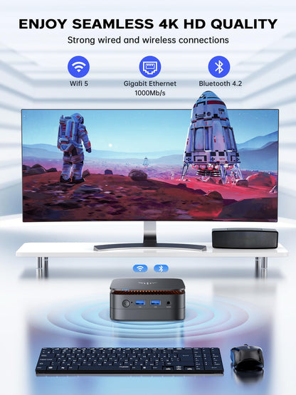 ACEMAGICIAN E1 Mini PC, Ιntel Alder Lake - N 95(3,4 GHz) 16GB DDR4 512 GB SSD M.2 Mini Ordenador de Sobremesa, 4K UHD HDMI 2.0+DP 1.4, BT4.2/WiFi 5/Gigabit Ethernet Fur Business – Ordenador personal para oposiciones – Material de estudio – OpoMarket