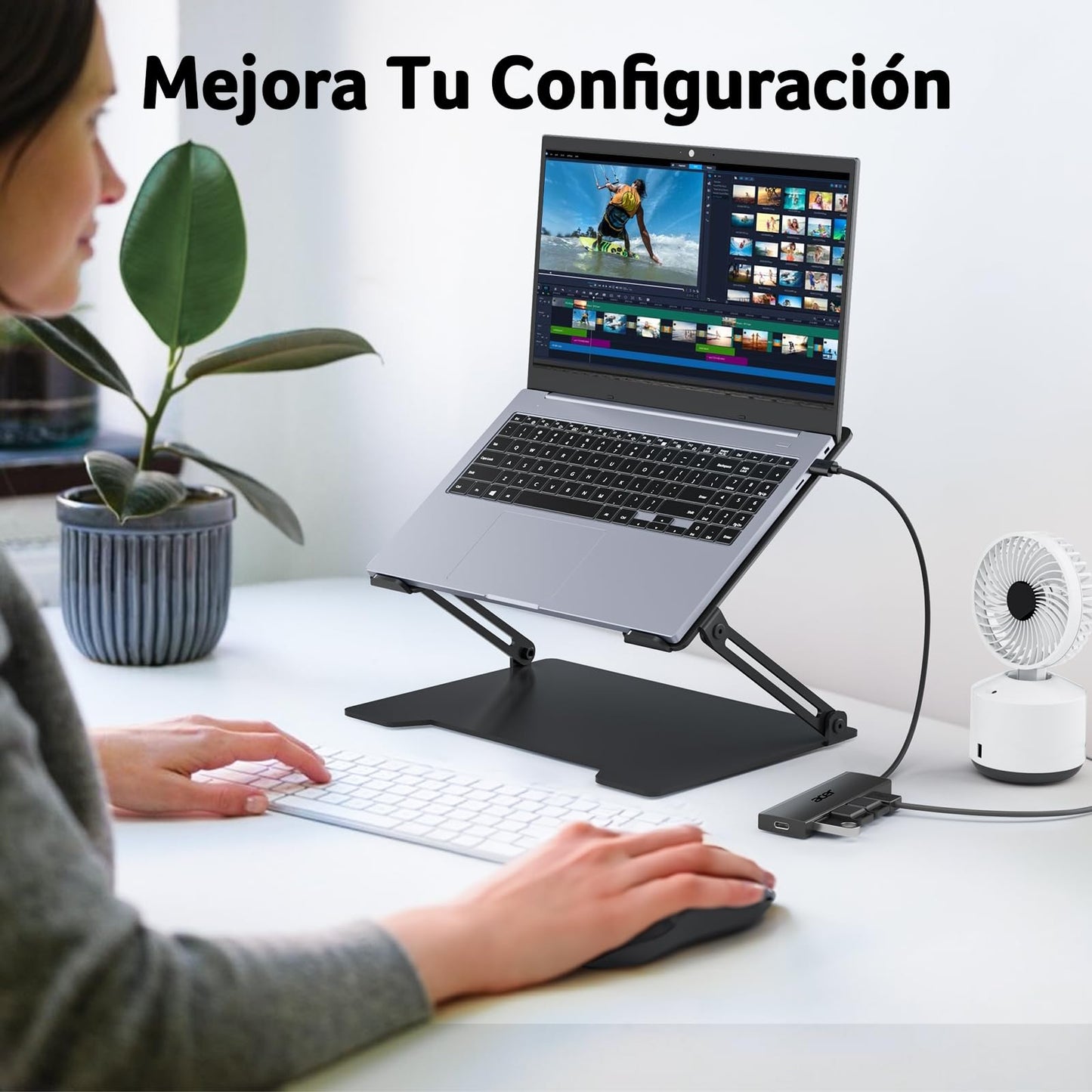 acer HUB USB 3.0, Ultradelgado Multipuerto Adaptador USB 3.0 de 4 puertos para PC, Portátil, Teclado, Mouse, Disco Duro, MacBook Pro/Air, 60 cm – para oposiciones – Material de estudio – OpoMarket