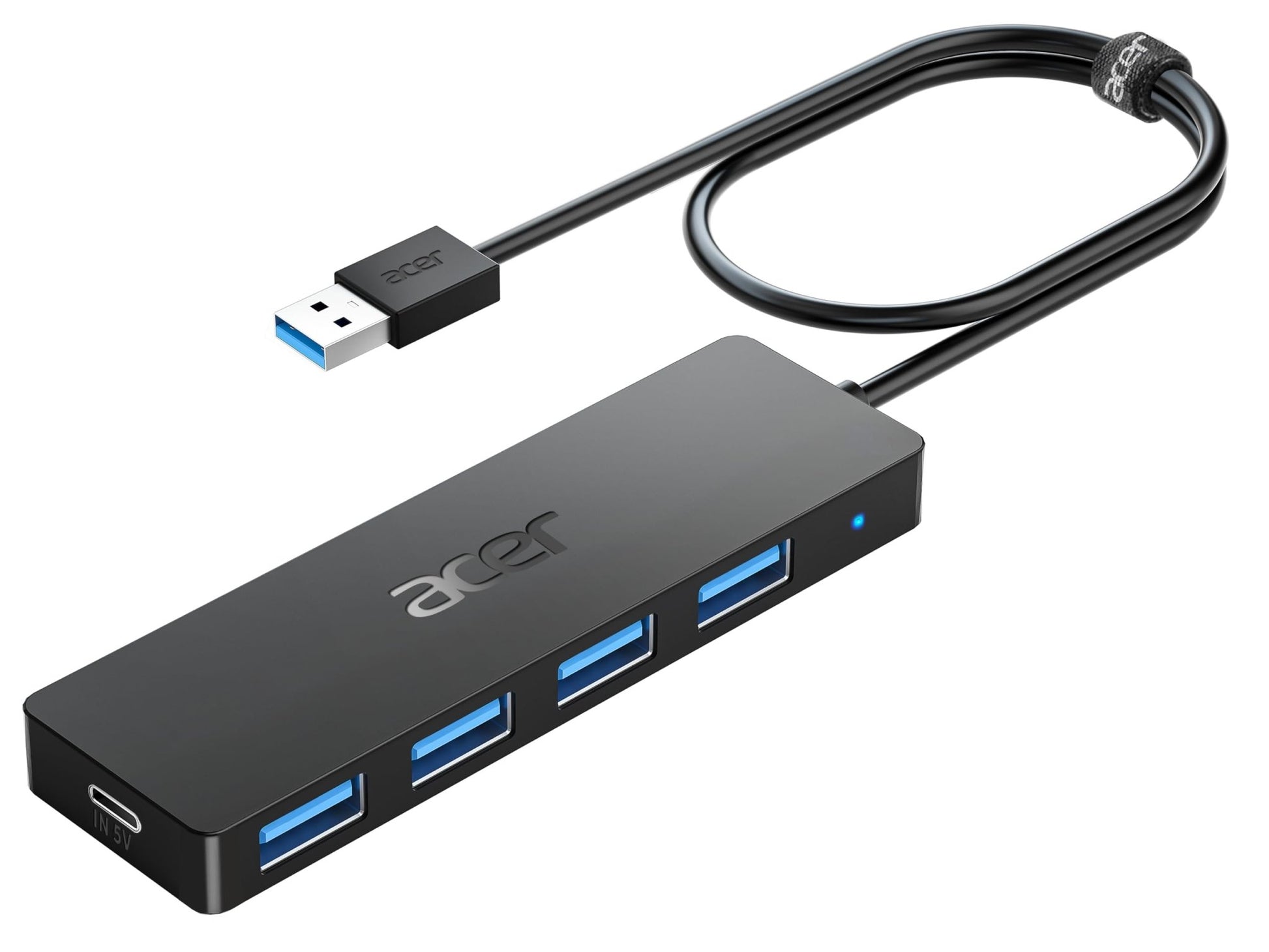 acer HUB USB 3.0, Ultradelgado Multipuerto Adaptador USB 3.0 de 4 puertos para PC, Portátil, Teclado, Mouse, Disco Duro, MacBook Pro/Air, 60 cm – para oposiciones – Material de estudio – OpoMarket