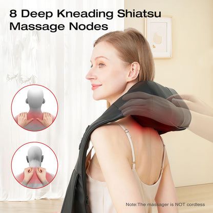 AERLANG Masajeador Cervical y Espalda con Calor Relajante,Amasajeador de Cuello, Hombros y Espalda para Dolor y Relajación, Regalo para Mujeres, Hombres, Mamá y Papá（No es inalámbrico） – para oposiciones – Material de estudio – OpoMarket