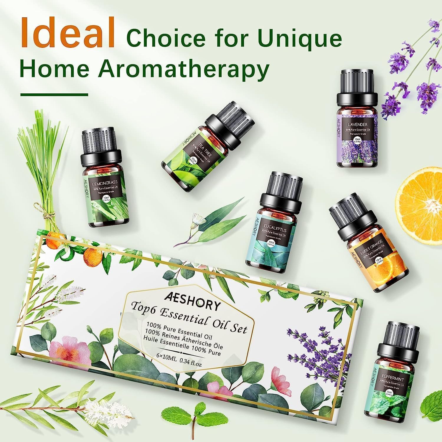 Aceites esenciales para humidificador AESHORY set completo