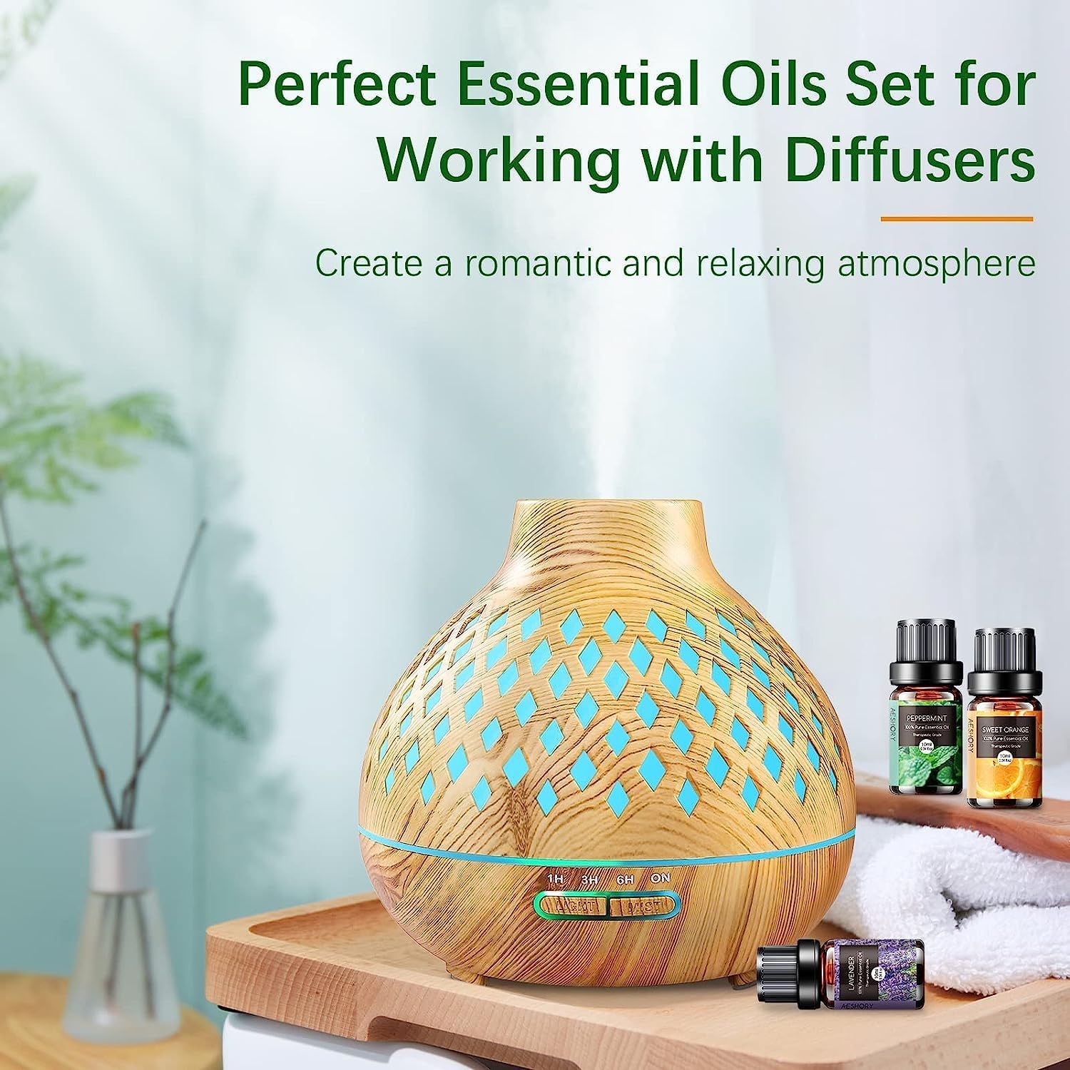 Aceites esenciales para humidificador para aromaterapia en casa