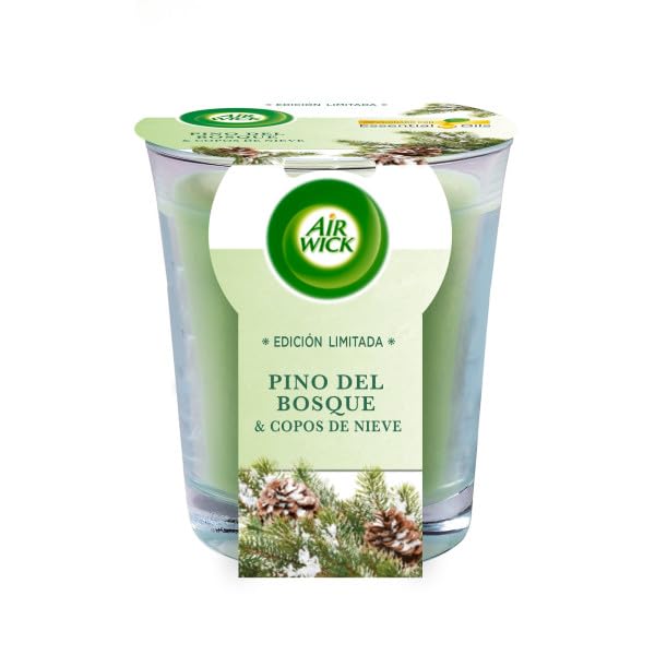 Air Wick Vela Aromática Perfumada con aroma a Pino del Bosque y Copos de nieve 105gr – para oposiciones – Material de estudio – OpoMarket