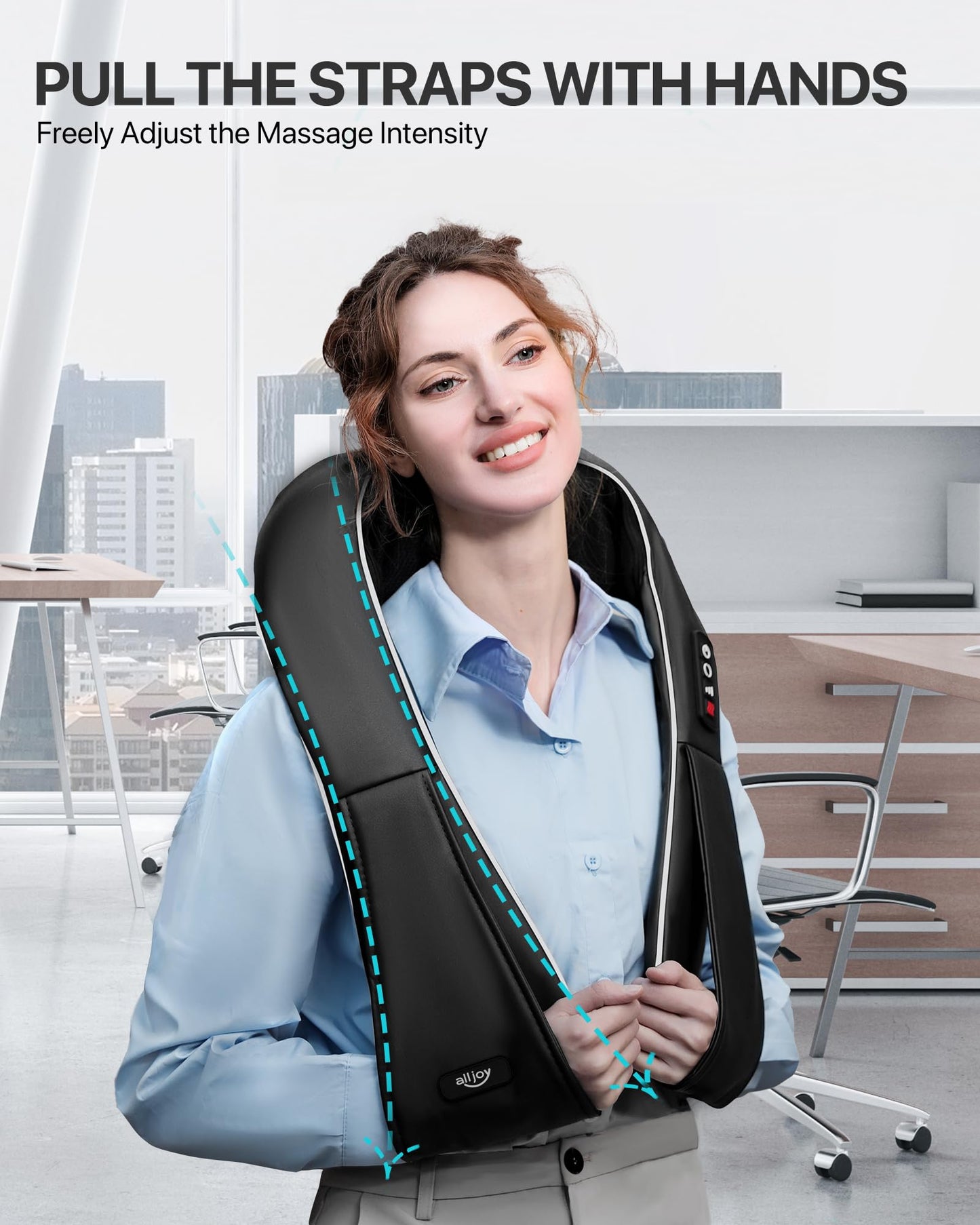 ALLJOY Masajeador de Cuello y Hombros con Calor, Masajeador Cervical y Espalda Shiatsu, 8 Nodos de Masaje Giratorios, 3 Velocidades, Dirección Ajustable,Regalo para Mujer Hombre,Negro – para oposiciones – Material de estudio – OpoMarket