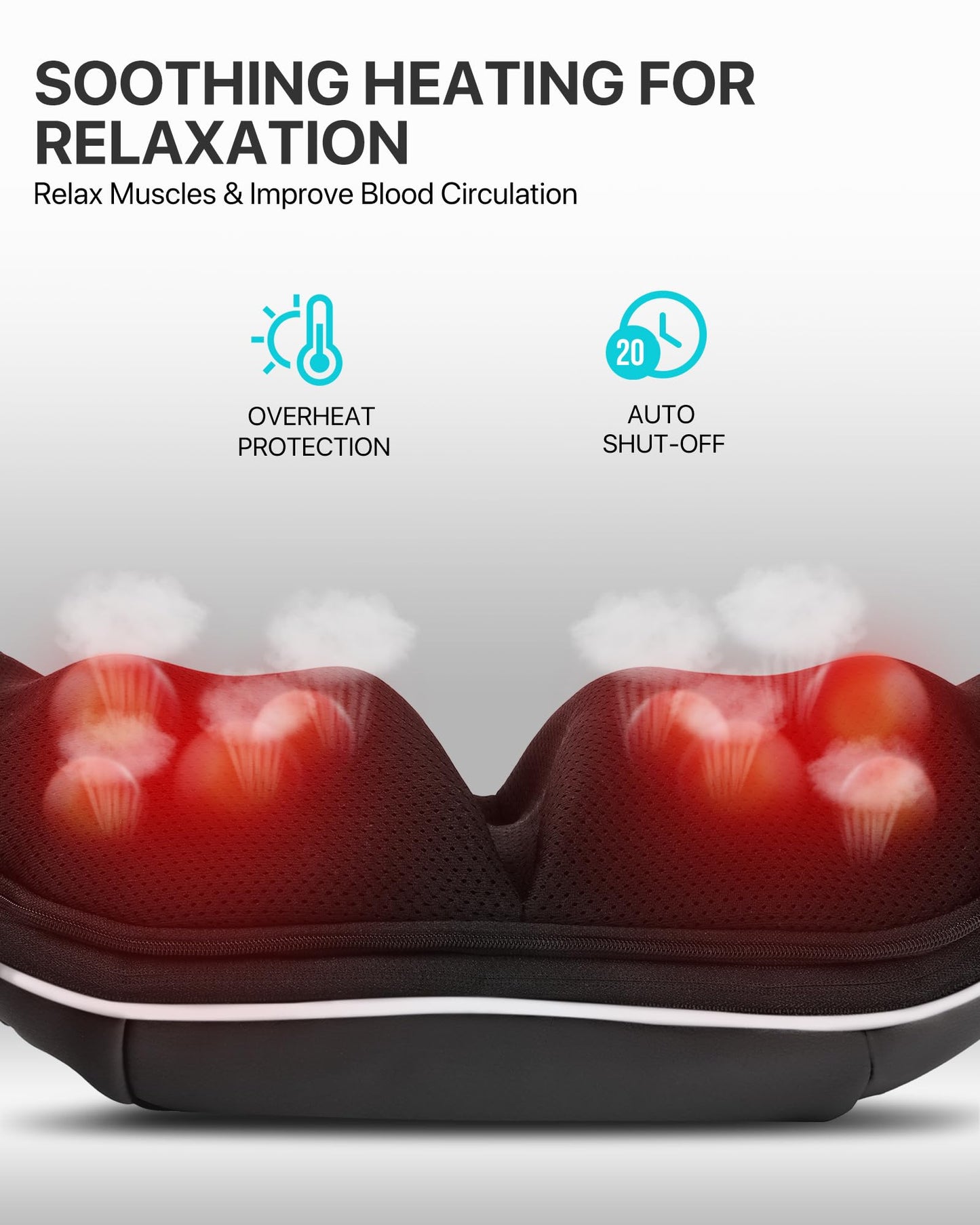 ALLJOY Masajeador de Cuello y Hombros con Calor, Masajeador Cervical y Espalda Shiatsu, 8 Nodos de Masaje Giratorios, 3 Velocidades, Dirección Ajustable,Regalo para Mujer Hombre,Negro – para oposiciones – Material de estudio – OpoMarket