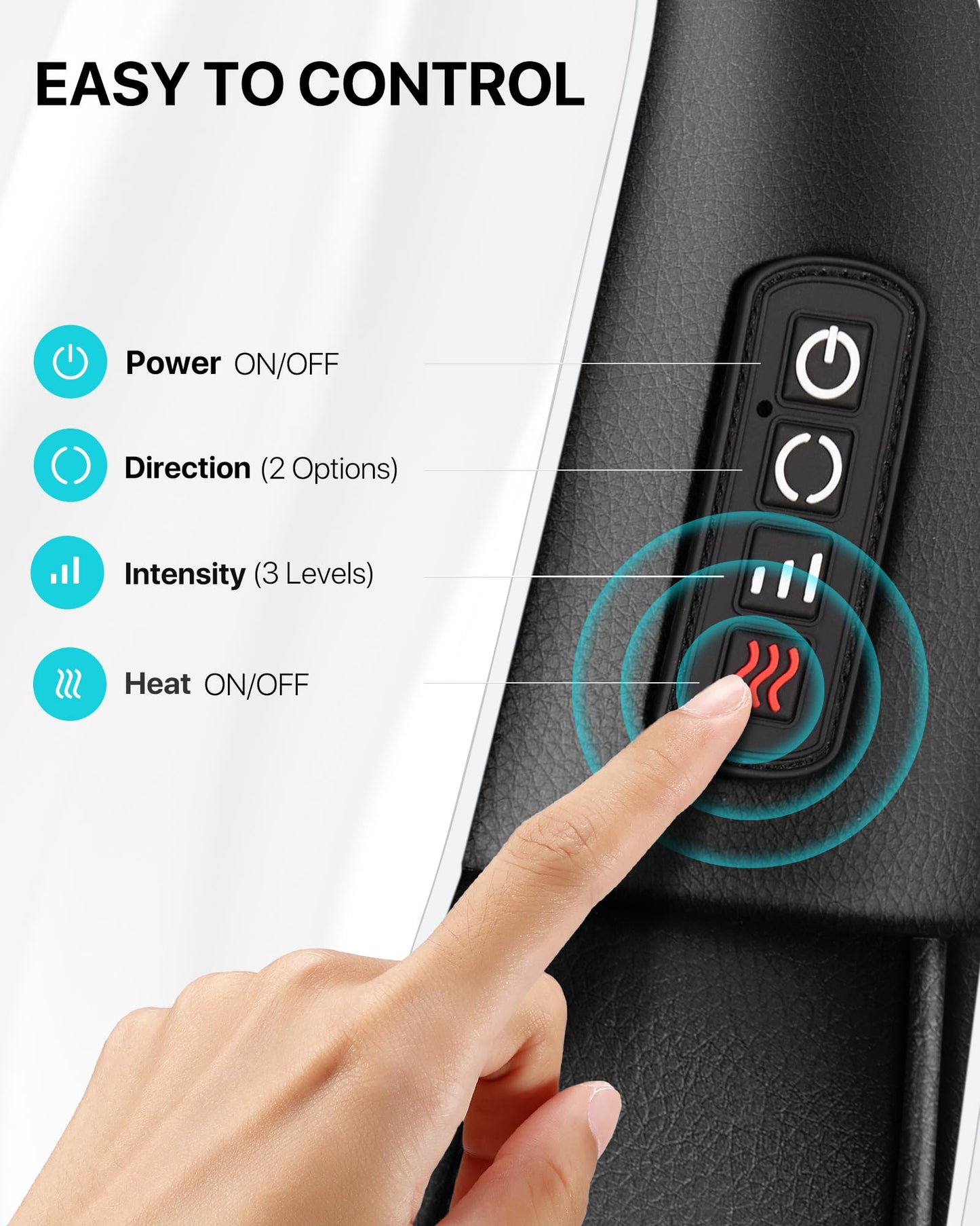 ALLJOY Masajeador de Cuello y Hombros con Calor, Masajeador Cervical y Espalda Shiatsu, 8 Nodos de Masaje Giratorios, 3 Velocidades, Dirección Ajustable,Regalo para Mujer Hombre,Negro – para oposiciones – Material de estudio – OpoMarket