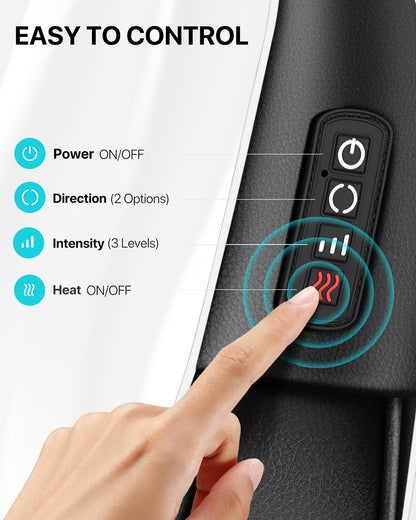 ALLJOY Masajeador de Cuello y Hombros con Calor, Masajeador Cervical y Espalda Shiatsu, 8 Nodos de Masaje Giratorios, 3 Velocidades, Dirección Ajustable,Regalo para Mujer Hombre,Negro – para oposiciones – Material de estudio – OpoMarket