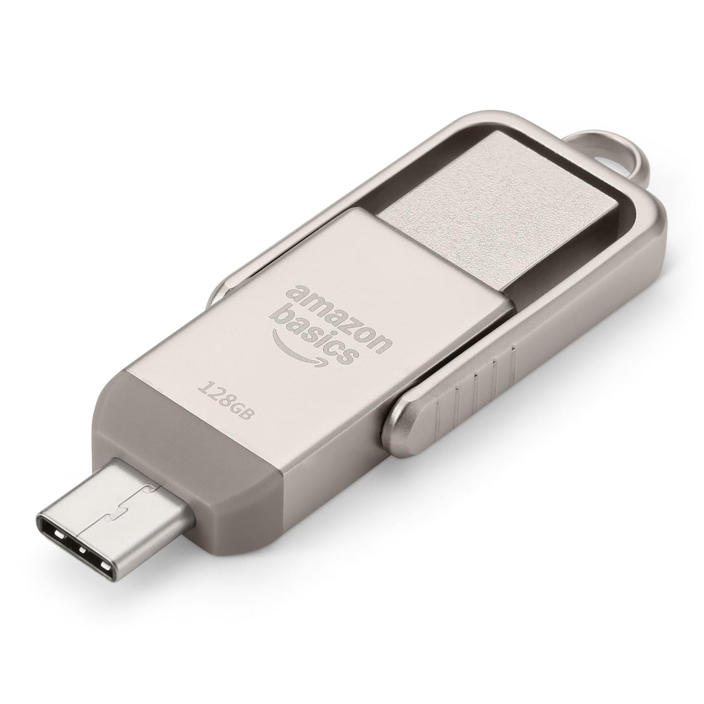 Amazon Basics Memoria USB, Memoria Portátil con Puertos USB C y USB A Duales, 512GB, Color Champán Plateado – para oposiciones – Material de estudio – OpoMarket