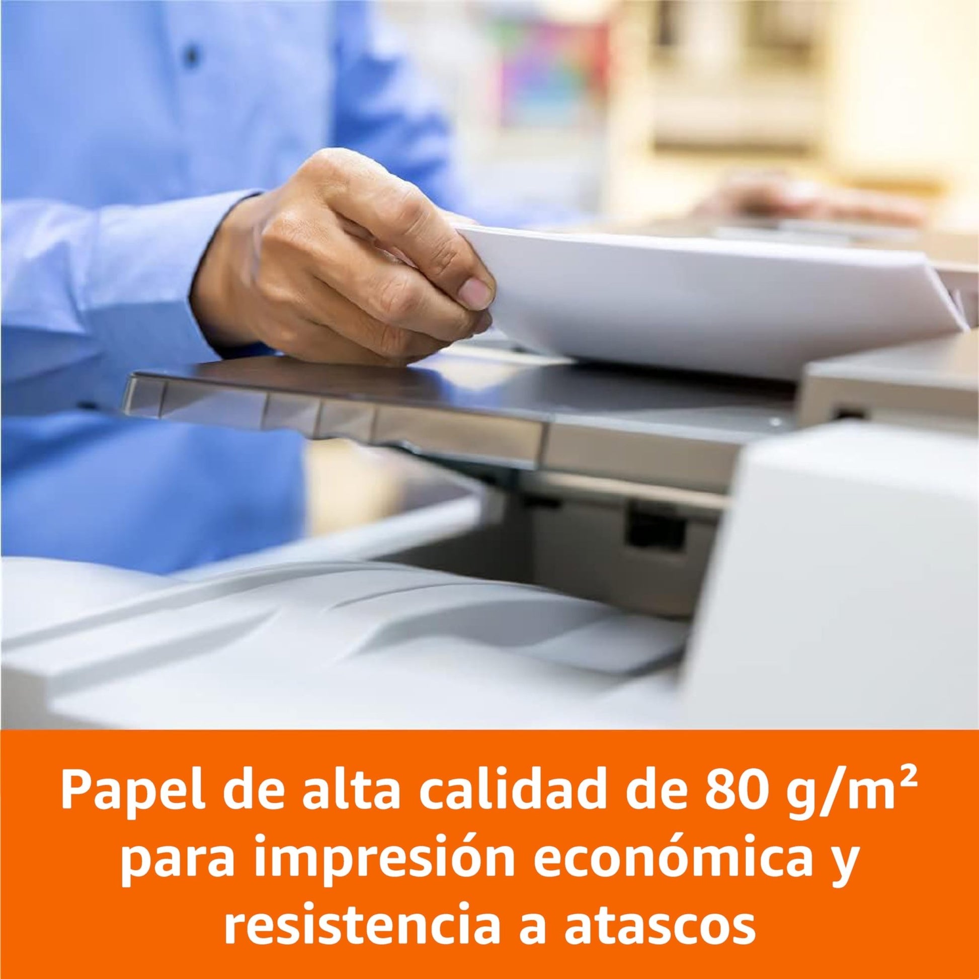 Amazon Basics Papel multiusos para impresora A4 80gsm, 2500 Unidad, 5 Paquetes de 500, Blanco – para oposiciones – Material de estudio – OpoMarket