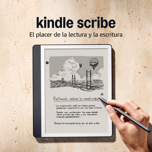 Amazon Kindle Scribe (64 GB) | Pantalla rediseñada con bordes uniformes. Escribe a mano sobre tus libros y documentos | Lápiz prémium | Gris tungsteno – para oposiciones – Material de estudio – OpoMarket