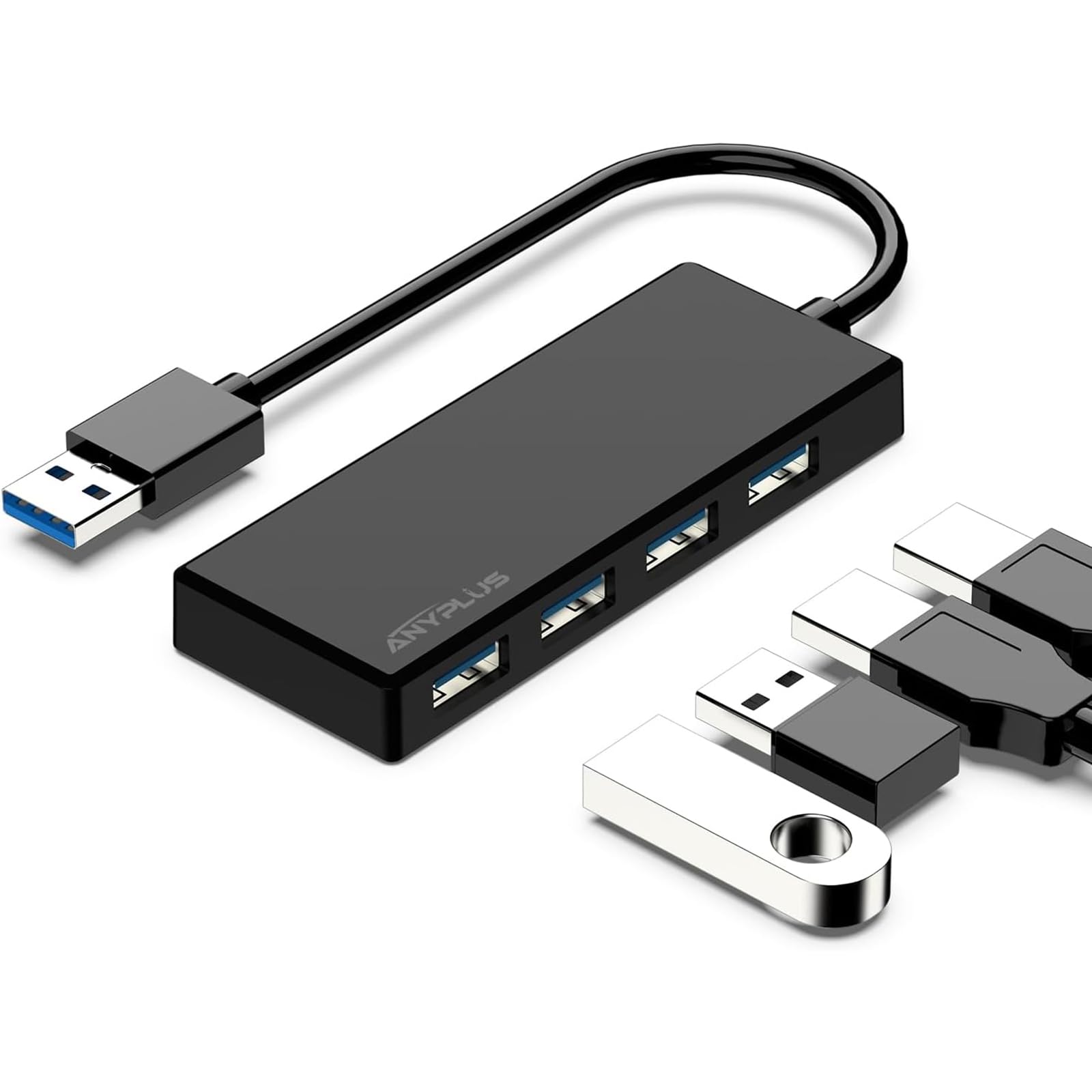 ANYPLUS Multicargador USB 3.0 con 4 Puertos, Adaptador Portátil para PC, Computadoras Portátiles, PS5, Macbook, iMac, Surface Pro, Mac Pro, Memoria Flash, XPS – para oposiciones – Material de estudio – OpoMarket