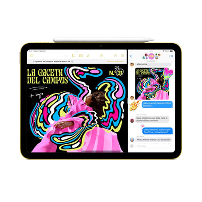 Apple iPad de 11 Pulgadas: Chip A16, Modelo de 11 Pulgadas, Pantalla Liquid Retina, 128 GB, Wi Fi 6, cámaras Frontal y Trasera de 12 Mpx, Touch ID, autonomía para un día Entero – Plata – para oposiciones – Material de estudio – OpoMarket