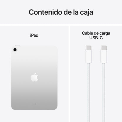 Apple iPad de 11 Pulgadas: Chip A16, Modelo de 11 Pulgadas, Pantalla Liquid Retina, 128 GB, Wi Fi 6, cámaras Frontal y Trasera de 12 Mpx, Touch ID, autonomía para un día Entero – Plata – para oposiciones – Material de estudio – OpoMarket