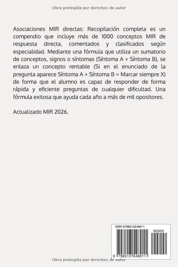 Asociaciones MIR directas – Recopilación completa actualizada hasta el MIR 2026 - reverso
