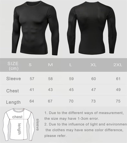 ATRACTIVOLL Camiseta Deportiva de Manga Larga para Hombre de Compresión, Fitness de Manga Larga Secado Rápido Hombre Camiseta Termica de Entrenamiento Base Layers – Ropa para oposiciones – Material de estudio – OpoMarket