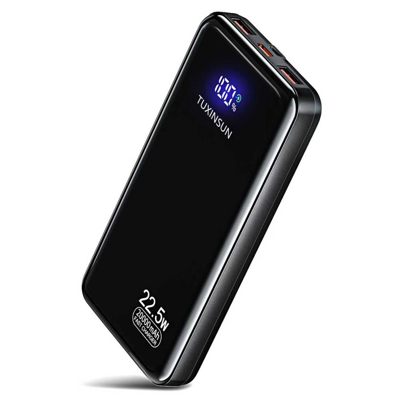 Batería Externa 20000mAh, 22.5W Power Bank PD3.0 QC4.0 Carga Rápida, Powerbank USB C Entrada Salida, Pantalla LCD Grande y Compacto para iPhone, Samsung, Xiaomi, iPad, AirPod (Negro) – para oposiciones – Material de estudio – OpoMarket