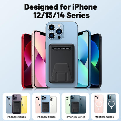 Bateria Externa iPhone,YAGOPAL Batería Externa Inalámbrica Magnética Plegable de 10000mAh,con Pantalla Digital de energía led magsafe Power Bank,para iPhone 16/12/13/14/15 Serie – para oposiciones – Material de estudio – OpoMarket