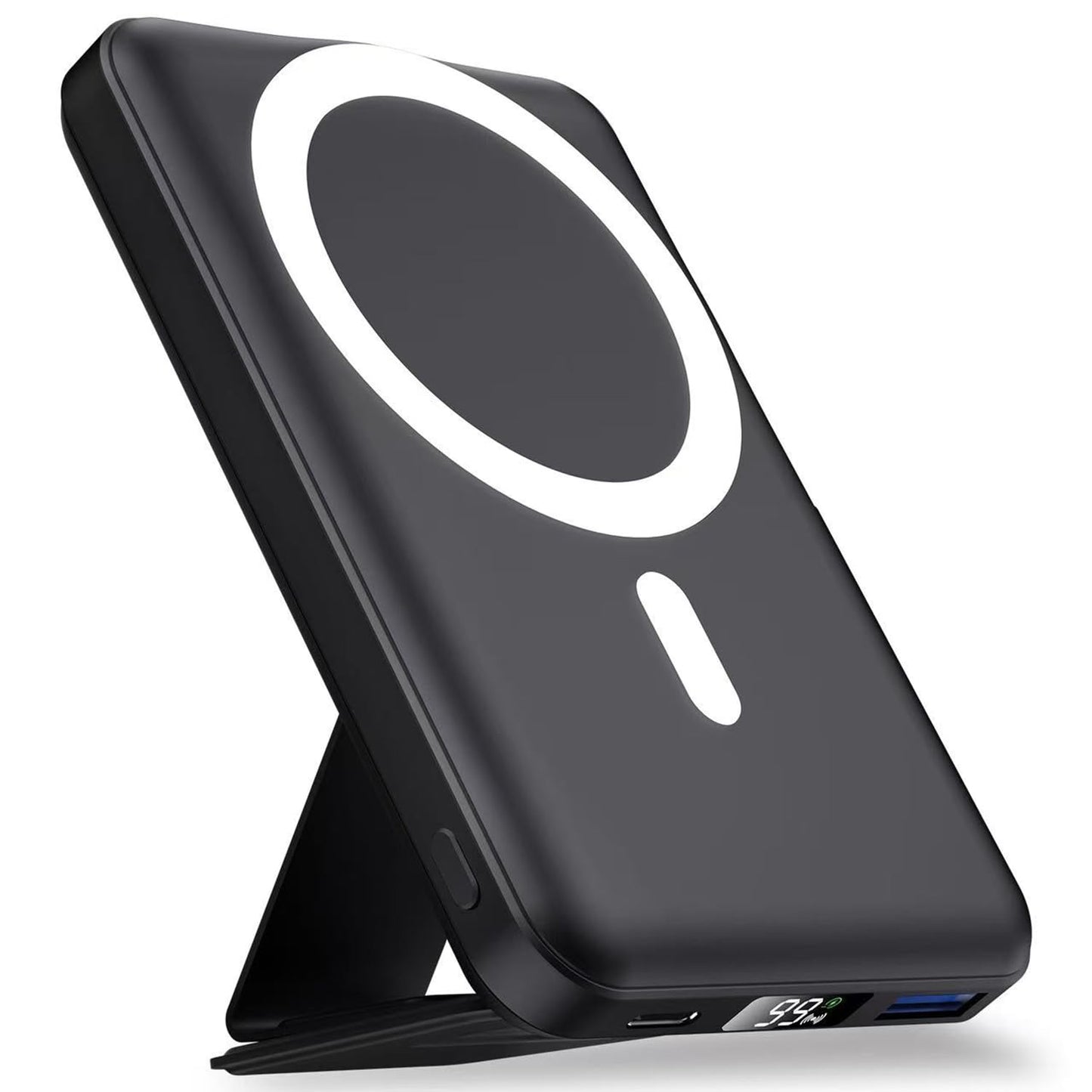 Bateria Externa iPhone,YAGOPAL Batería Externa Inalámbrica Magnética Plegable de 10000mAh,con Pantalla Digital de energía led magsafe Power Bank,para iPhone 16/12/13/14/15 Serie – para oposiciones – Material de estudio – OpoMarket