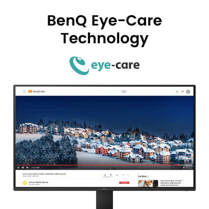 BenQ GW2791E Gaming Monitor de 27 Pulgadas, 100Hz, IPS, FHD 1080p, Eye - Care, HDMI, DisplayPort, Bisel ultradelgado, Certificado TUV, sin Parpadeo, Low Blue Light Plus, Eye - CareU (2025 New) – Ordenador personal para oposiciones – Material de estudio – OpoMarket