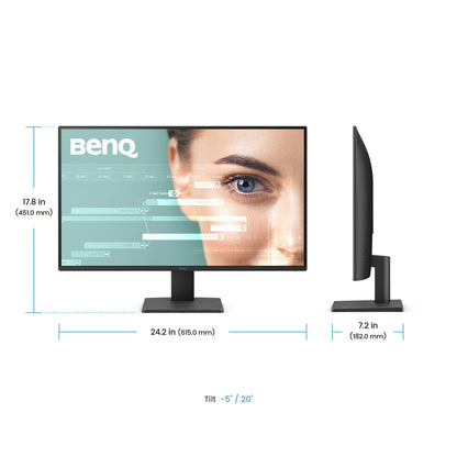 BenQ GW2791E Gaming Monitor de 27 Pulgadas, 100Hz, IPS, FHD 1080p, Eye - Care, HDMI, DisplayPort, Bisel ultradelgado, Certificado TUV, sin Parpadeo, Low Blue Light Plus, Eye - CareU (2025 New) – Ordenador personal para oposiciones – Material de estudio – OpoMarket