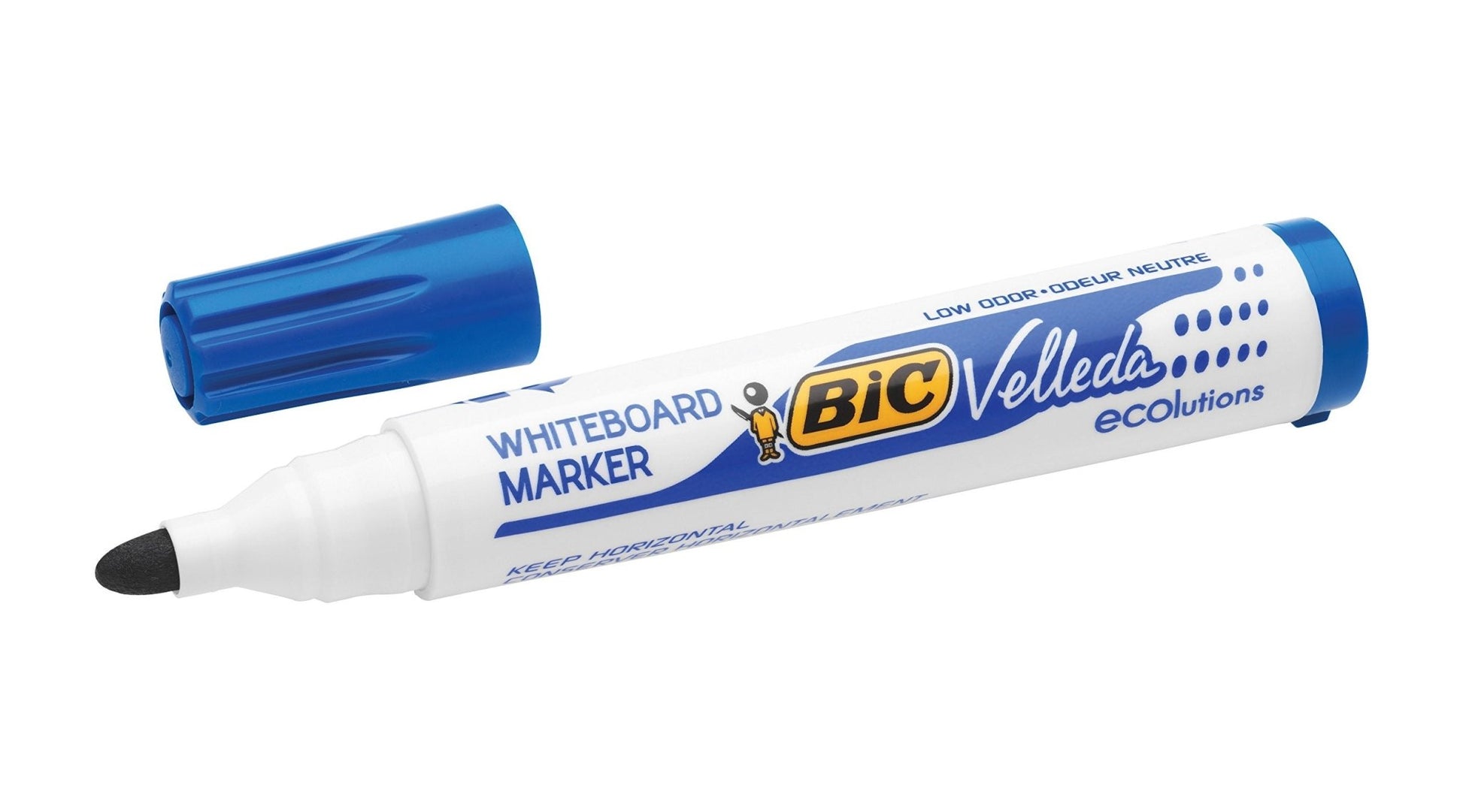 BIC Velleda Ecolutions 1701 Rotuladores de Pizarra, Óptimo para Uso de Oficina y la Escuela, Azul, Paquete de 12 Unidades – para oposiciones – Material de estudio – OpoMarket