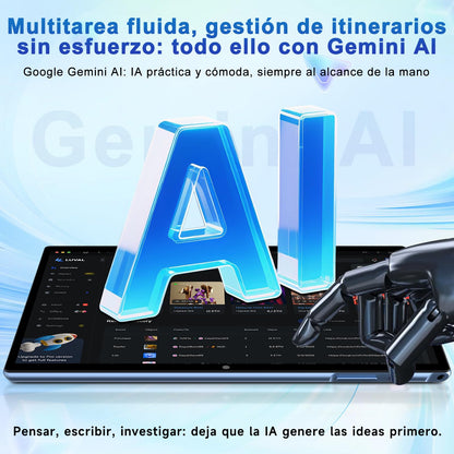 BIEGEDY 2026 último Tablet 10 Pulgadas Android 15 con Gemini AI, 30GB RAM + 128GB ROM, Octa - Core 2.0GHZ, 8000mAh, GMS, Widevine L1, GPS, OTG,5G WiFi 6 & BT 5.0,Tablet Teclado y Raton - Azul – Ordenador personal para oposiciones – Material de estudio – OpoMarket