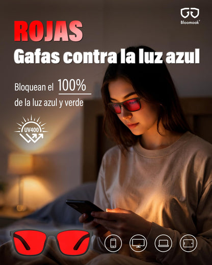 gafas Bloomoak para mejorar el sueño bloqueando luz azul