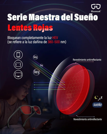 gafas luz azul modelo rojo