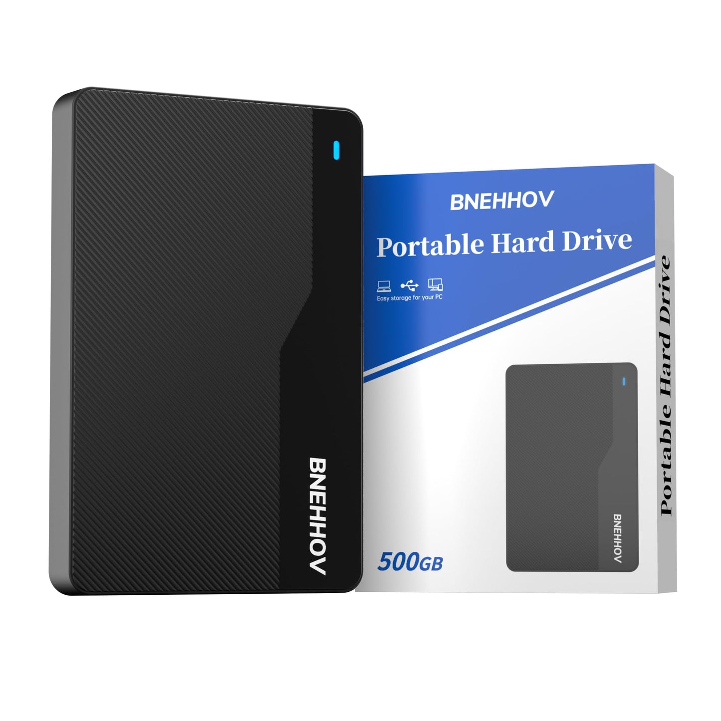 BNEHHOV Disco Duro Externo Portátil Ultra Delgado 500GB HDD Disco Duro USB 3.0 SATA Expansión de Almacenamiento Compatible con PS4, PC, Mac, Windows, Portátil, Xbox, Android, Wii U, Chromebook – para oposiciones – Material de estudio – OpoMarket
