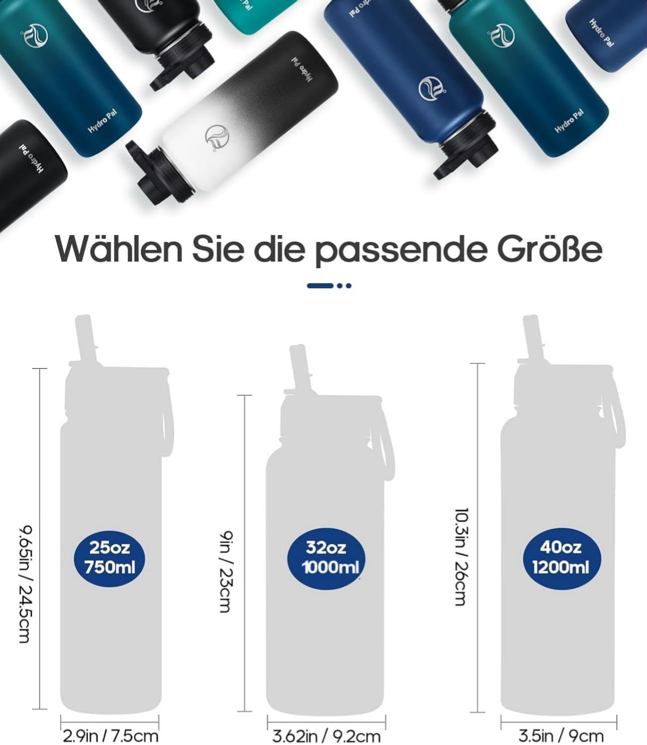 Botella Agua Acero Inoxidable 500ml/750ml/1L, Botella Térmica Isotérmica con Pajita y Boquilla, Cantimplora Acero Inoxidable para Gimnasio, Deporte, Viaje, Termo Agua Reutilizable 24h Frío/12h Calor – para oposiciones – Material de estudio – OpoMarket