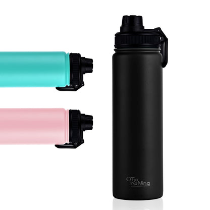 Botella de Agua Acero Inoxidable 750ml - Botella Térmica de Doble Pared Aislada al Vacío, Ligera y Fácil de Llevar, Mantiene la Bebida Fría 16h y Caliente 10h. A Prueba de Fugas. Libre BPA – para oposiciones – Material de estudio – OpoMarket