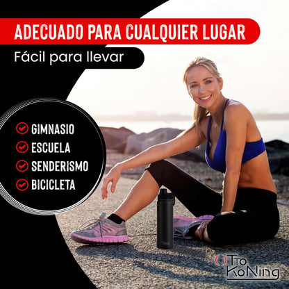 Botella de Agua Acero Inoxidable 750ml - Botella Térmica de Doble Pared Aislada al Vacío, Ligera y Fácil de Llevar, Mantiene la Bebida Fría 16h y Caliente 10h. A Prueba de Fugas. Libre BPA – para oposiciones – Material de estudio – OpoMarket