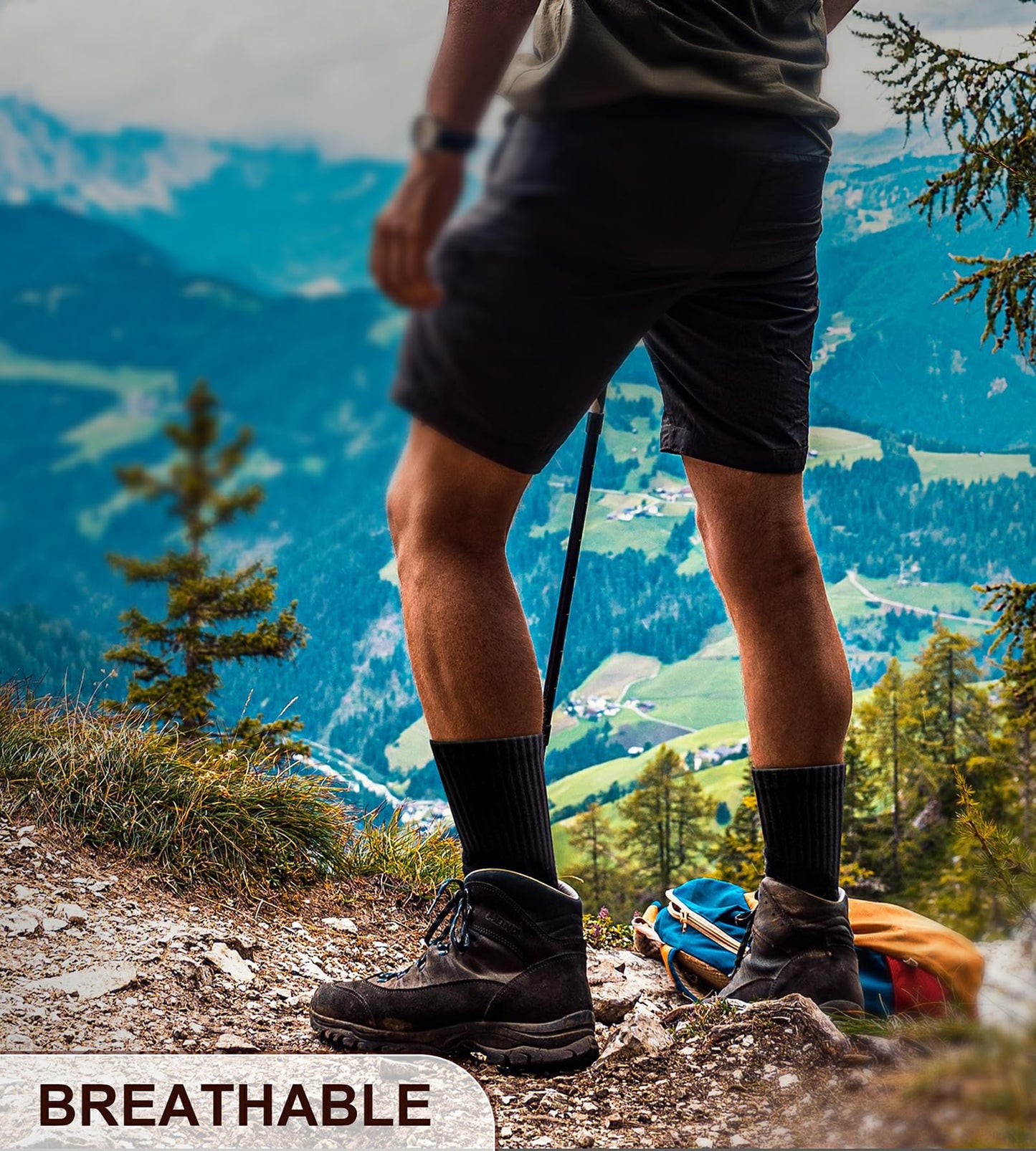 BULLIANT Calcetines Hombre 6 Pares, Calcetines Antiampollas Deporte Compresivos Senderismo Medias Futbol,Transpirable con Suela Totalmente Acolchada(6Pares - Negro2643 - 43 - 46) – Ropa para oposiciones – Material de estudio – OpoMarket