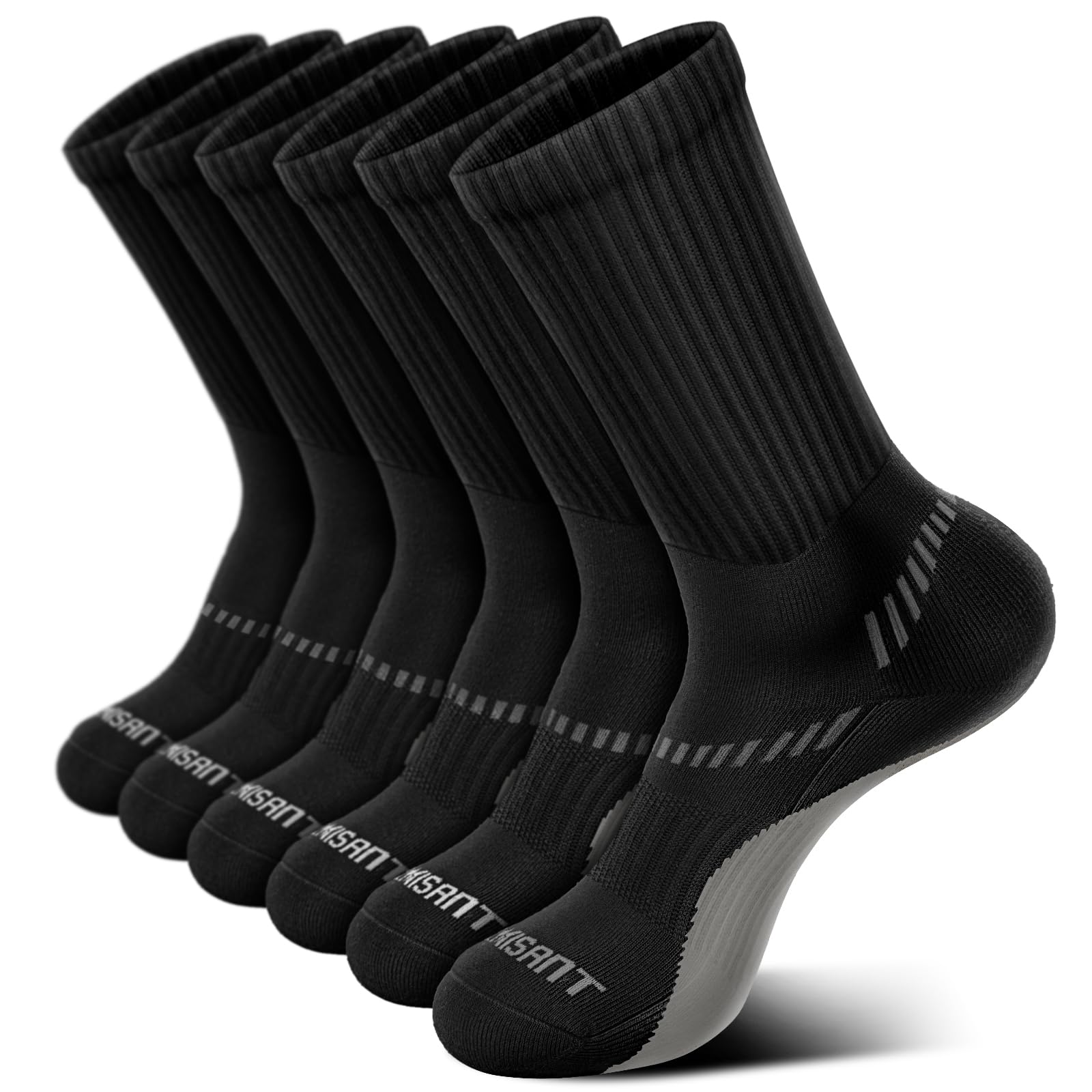 BULLIANT Calcetines Hombre 6 Pares, Calcetines Antiampollas Deporte Compresivos Senderismo Medias Futbol,Transpirable con Suela Totalmente Acolchada(6Pares - Negro2643 - 43 - 46) – Ropa para oposiciones – Material de estudio – OpoMarket