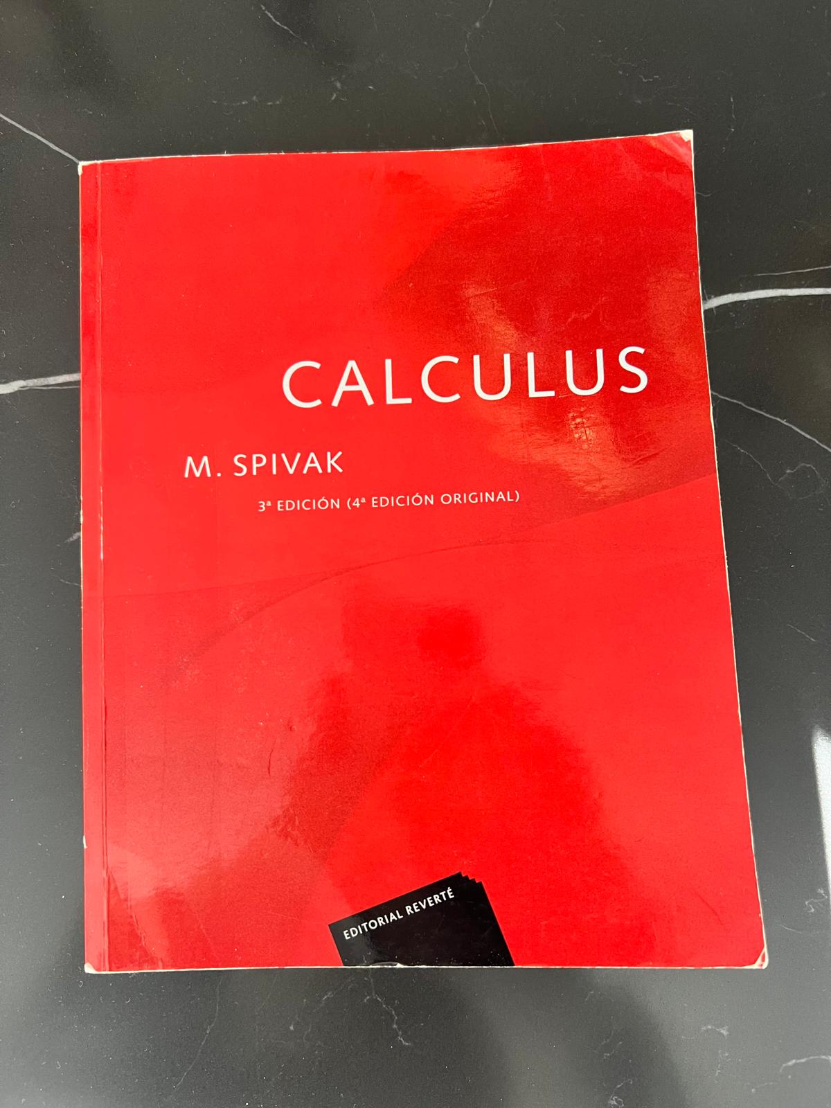 Spivak Calculus – Reverté 3ª edición, ejemplar de segunda mano