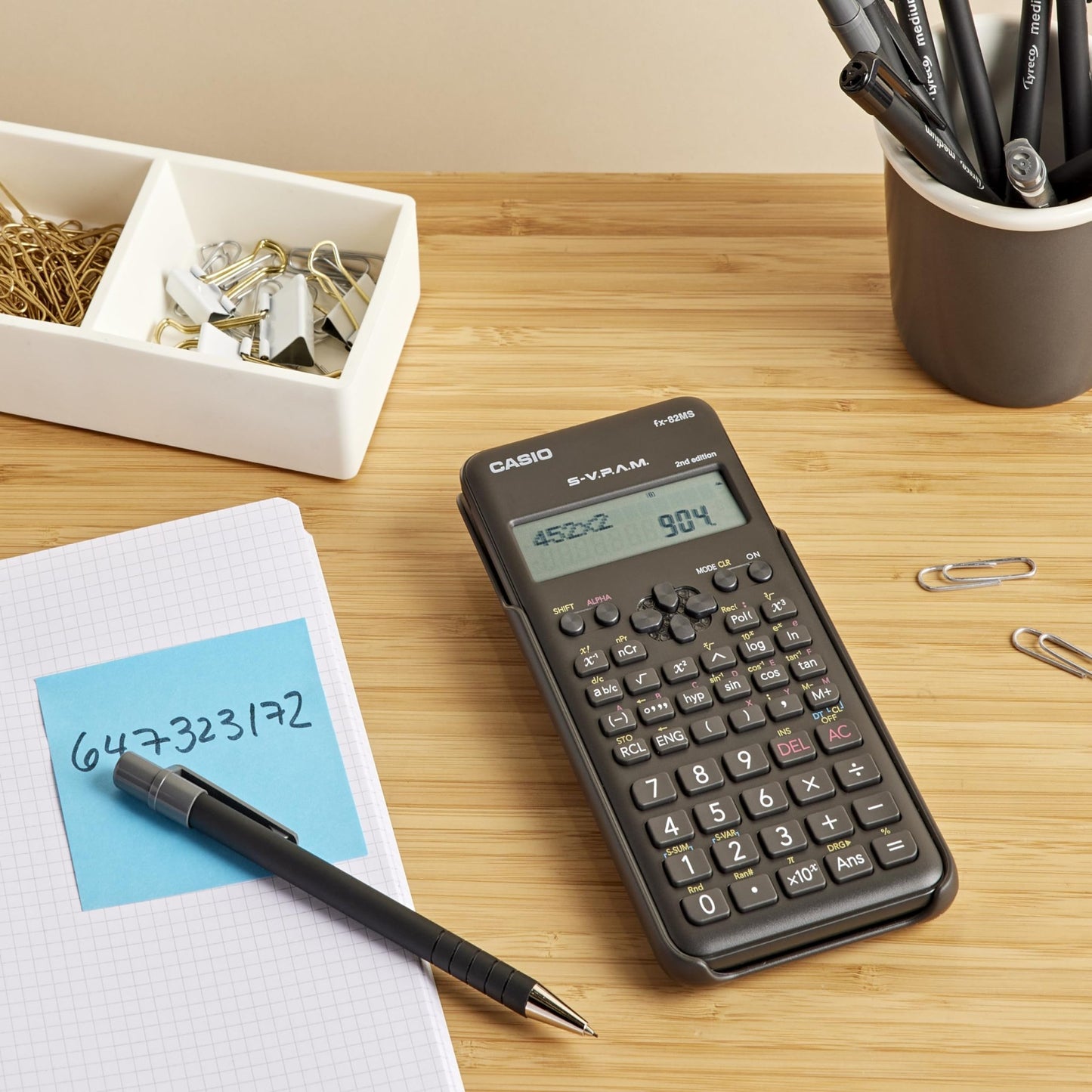 Casio FX - 82MS - 2 - S - ET - B, Calculadora Científica, 1, Gris Oscuro – para oposiciones – Material de estudio – OpoMarket