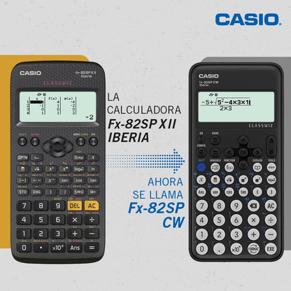 Casio FX - 82SP CW - Calculadora Científica, Recomendada para el Curriculum Español y Portugués, 5 Idiomas, más de 300 Funciones, Color Gris Oscuro – para oposiciones – Material de estudio – OpoMarket
