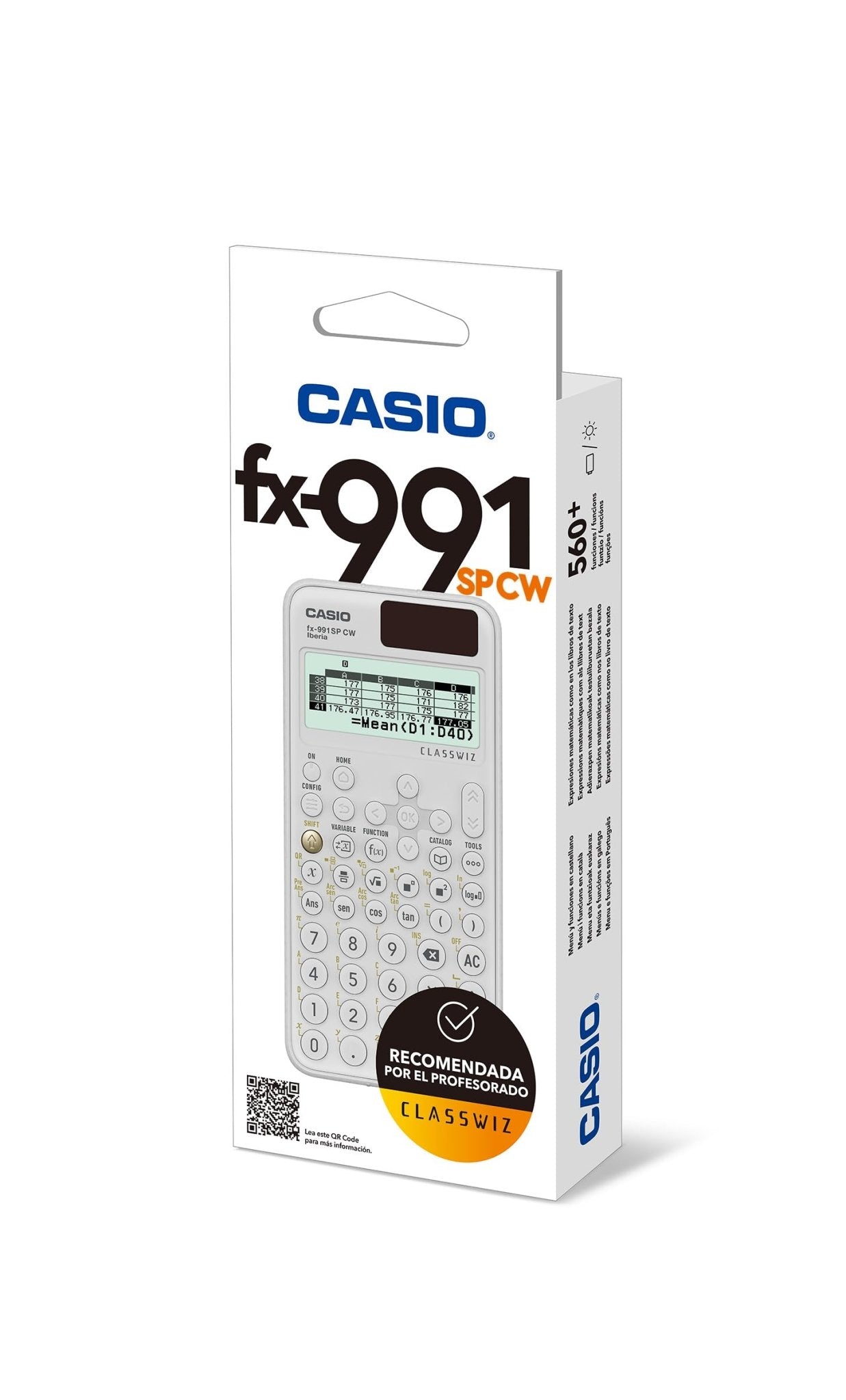 Casio FX - 991SP CW - Calculadora Científica, Recomendada para el Curriculum Español y Portugués, 5 Idiomas, más de 560 Funciones, Solar, Color Blanco – para oposiciones – Material de estudio – OpoMarket