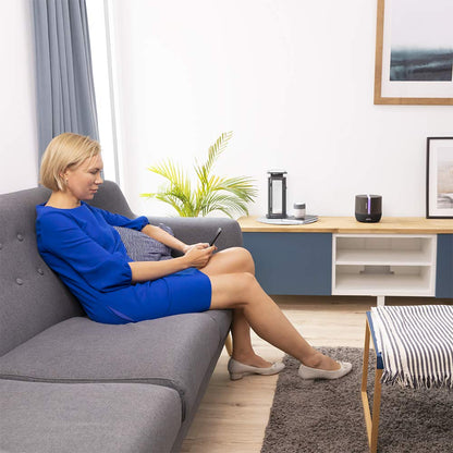 Cecotec Difusor de aromas PureAroma 550 Connected Black Woody. Capacidad 500ml, Pantalla LED, Altavoz, Control por bluetooth, App, Temporizador 12h, 3 Modos de funcionamiento, Cobertura 30m2 – para oposiciones – Material de estudio – OpoMarket