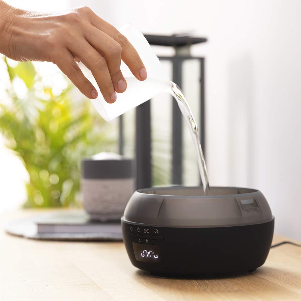 Cecotec Difusor de aromas PureAroma 550 Connected Black Woody. Capacidad 500ml, Pantalla LED, Altavoz, Control por bluetooth, App, Temporizador 12h, 3 Modos de funcionamiento, Cobertura 30m2 – para oposiciones – Material de estudio – OpoMarket